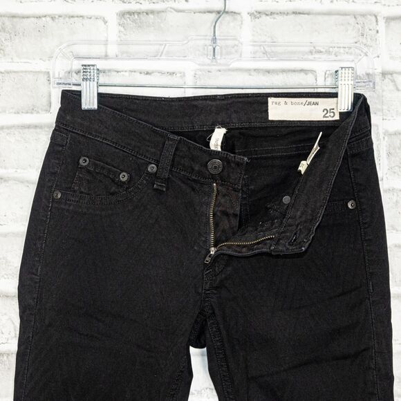 Rag & Bone Skinny Jeans Chevrn Ombre Black Stretch size 25 - Picture 2 of 9